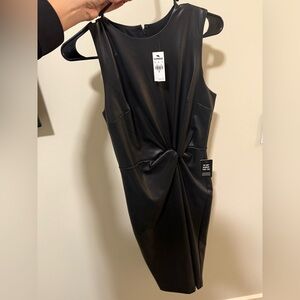 Express Black Knot Detail Mini Dress